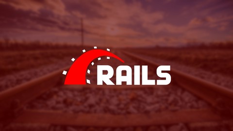 a train rail as the ruby on rails logo