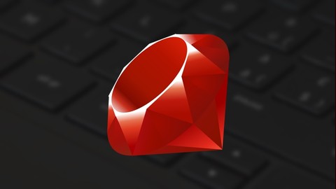 A ruby on top of a keyboard background